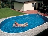 PISCINA OVALA DIMENSIUNI: 7,3 M X 3,7 M. ADANCIME 1,20 M  - PISCINA OVALA DIMENSIUNI: 7,3 M X 3,7 M. ADANCIME 1,20 M 